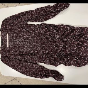 ruched heart print dress